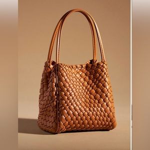 Woven Mini Hollace Tote - Brown- Anthropologie